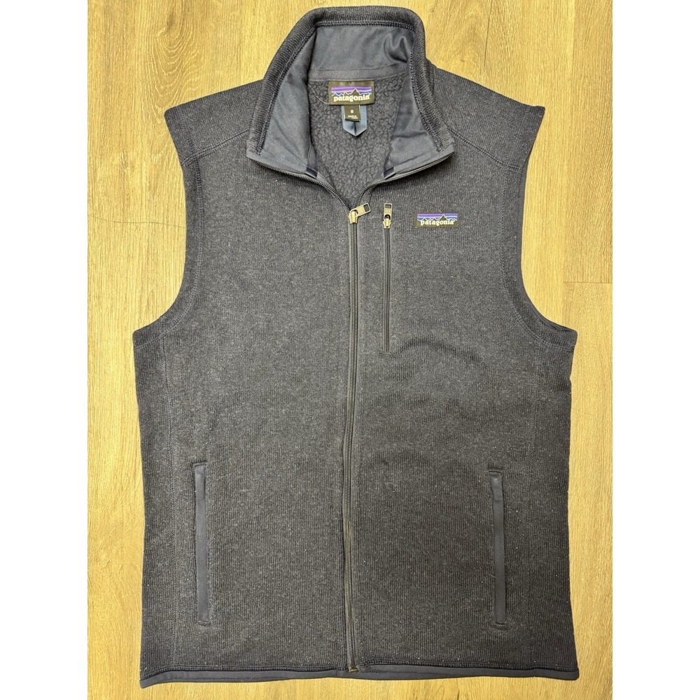 Patagonia Men's Black Sweater Fleece Vest Size Medium Custom NMC Embroidered